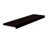vidaXL Peldaños de escalera 2 uds madera maciza roble marrón oscuro, peldaño de escalera, peldaño de escalera de roble, alféizar de ventana