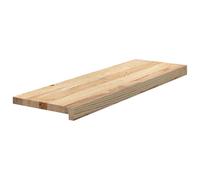 vidaXL Peldaños de escalera 4 uds madera maciza 80x25x2 cm, peldaño de escalera, peldaño de escalera de roble, alféizar de ventana