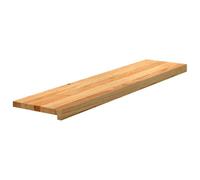 vidaXL Peldaños de escalera 4 uds madera maciza roble marrón claro, peldaño de escalera, peldaño de escalera de roble, alféizar de ventana
