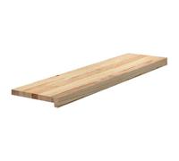 vidaXL Peldaños escalera 2 uds sin tratar 100x25x2 cm, peldaño de escalera, peldaño de escalera de roble, alféizar de ventana