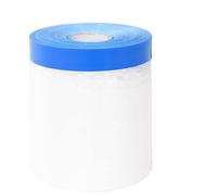 VidaXL Película de enmascaramiento con cinta adhesiva 12pcs transparente y azul, película de enmascaramiento exterior, impermeable, pintor, protección contra el polvo, resistente, fácil de colocar
