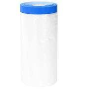 VidaXL Película de enmascaramiento con cinta adhesiva 12pcs transparente y azul, película de enmascaramiento exterior, impermeable, pintor, protección contra el polvo, resistente, fácil de colocar