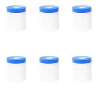 VidaXL - Película de enmascaramiento con cinta adhesiva (6 unidades, transparente y azul, película de enmascaramiento exterior, impermeable, pintor, protección contra el polvo, resistente, fácil de