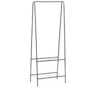 vidaXL Perchero Burro Colgar Ropa Estantes Metal Acero Negro Colgador Parabán