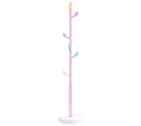vidaXL Perchero, Colgador de Prendas, Soporte para Ropa, Perchero de Abrigos para Recibidor, Hierro con Recubrimiento en Polvo Rosa