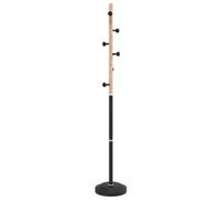 vidaXL Perchero de Hierro con Recubrimiento en Polvo Negro 177 cm
