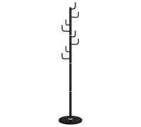 vidaXL Perchero de Hierro con Recubrimiento en Polvo Negro 183 cm