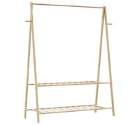 vidaXL Perchero con estantes bambú 132x45,5x150,5 cm