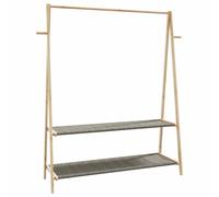 vidaXL Perchero con estantes de bambú 132 x 45,5 x 150,5 cm