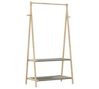 vidaXL Perchero con estantes bambú 96x45,5x150,5 cm
