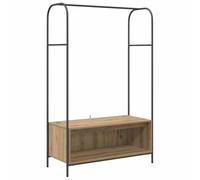 vidaXL Perchero con estantes de Roble Artesanal Solución de Almacenamiento 100x44x160 cm Metal Madera Moderno Montaje Necesario Perchero de Dormitorio Independiente Resistente