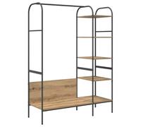 vidaXL Perchero con Estantes Roble Artesanal Grande 120X44X160 cm Organizador Elegante y Duradero para Dormitorio Vestidor Ropa Estante Industrial Ajustable