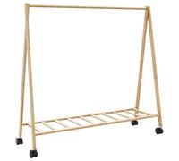 vidaXL Perchero con estantes y Ruedas 106x34x106,5 cm bambú