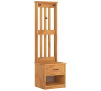vidaXL Perchero de Entrada SANDNES 45x40x159,5cm Madera Maciza de Pino, Banco de Pasillo, Unidad de almacenaje de Pasillo, Zapatero de Pasillo