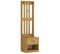 vidaXL Perchero de Entrada SANDNES 45x40x159,5cm Madera Maciza de Pino, Banco de Pasillo, Unidad de almacenaje de Pasillo, Zapatero de Pasillo