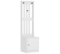 vidaXL Perchero de Entrada SANDNES Madera Pino Blanco 45x40x159,5 cm