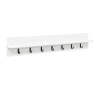 vidaXL Perchero de Pared 100 x 10,5 x 18 cm Madera de ingeniería, Estante de Pared Elegante, Organizador Moderno de Abrigos, Estante Minimalista para la Entrada, Colgador Funcional