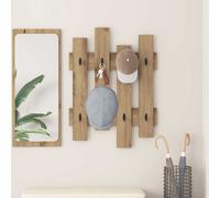 vidaXL Perchero de Pared Roble Artesanal 60 x 3 x 82 cm, Perchero Moderno, Diseño Rectangular, Montado en Pared, Organizador de Entrada, Decoración Práctica y Funcional