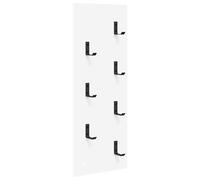 vidaXL Perchero de Pared Blanco, Hecho de Madera compuesta. Tiene un diseño Moderno y Cuenta con Ganchos para Usar en Interiores. Las Medidas Son 30x1.5x80 cm. Es fácil de Limpiar y es una Buena solu