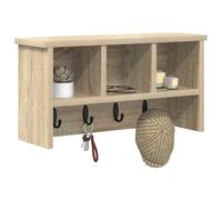vidaXL Perchero de Pared con Estante Roble Sonoma 50 x 16 x 26 cm, Perchero Moderno de Pared, Estante Funcional para Pasillo, Almacenamiento Interior Que Ahorra Espacio, ¡solución estilosa