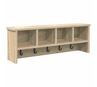 vidaXL Perchero de Pared con Estante Roble Sonoma 75 x 16 x 26 cm, Perchero Moderno de Pared, Estante Funcional para Pasillo, Almacenamiento Interior Que Ahorra Espacio, ¡solución estilosa