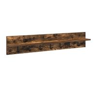 vidaXL Perchero de Pared en Roble Ahumado de 100 x 10.5 x 18 cm, con Ganchos y estantes de Madera técnica. Tiene un Acabado marrón Moderno, Ahorra Espacio, es fácil de Limpiar, Sirve para Interior, n
