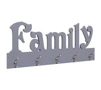 vidaXL Perchero de Pared con la Palabra DREAM con 5 Ganchos de Metal de MFD Gris 50x23 cm Percha para Colgar Abrigos Sombreros Entrada