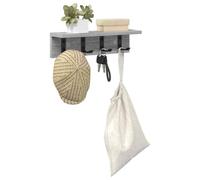 vidaXL Perchero de Pared Gris Sonoma 40 x 10,5 x 10,5 cm, Organización de Pasillo, Estante Moderno, Ganchos de Pared, Organizador Que Ahorra Espacio, Estante Funcional