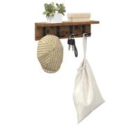 vidaXL Perchero de Pared Madera Vieja 40 x 10,5 x 10,5 cm, Organización de Pasillo, Estante Moderno, Ganchos de Pared, Organizador Que Ahorra Espacio, Estante Funcional