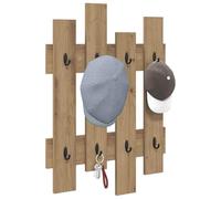 vidaXL Perchero de Pared Roble Artesanal 60 x 3 x 82 cm, Perchero Moderno, Diseño Rectangular, Montado en Pared, Organizador de Entrada, Decoración Práctica y Funcional