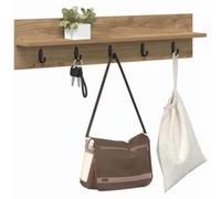 vidaXL Perchero de Pared Roble Artesanal 80 x 10,5 x 18 cm, Estante de Pared Elegante, Organizador Moderno de Abrigos, Estante Minimalista para la Entrada, Colgador Funcional
