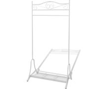 vidaXL Perchero de Ropa Decorativo y Práctico Estructura de Acero Blanco Burro