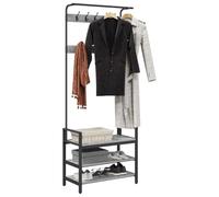 vidaXL Perchero Otro Gris Sonoma 75 x 34 x 184 cm Madera contrachapada, Perchero Rectangular Moderno, pies Ajustables, Resistente, Organizador Multifuncional para la Entrada