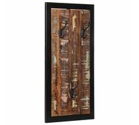 vidaXL Perchero Multicolor Madera Maciza reciclada 40x2x80 cm, Perchero de Ropa, Colgador de Ropa, Perchero de Madera, Perchero de Ropa