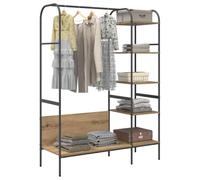 vidaXL Perchero con Estantes Roble Artesanal Grande 120X44X160 cm Organizador Elegante y Duradero para Dormitorio Vestidor Ropa Estante Industrial Ajustable