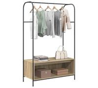 vidaXL Perchero para Ropa Roble Marrón 100 x 44 x 160 cm, Perchero Moderno para la Sala, solución Funcional, Almacenamiento Elegante, Organizador Compacto, Dormitorio