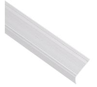 vidaXL Perfiles de peldaños forma de L 15 uds aluminio plata 100 cm, cantonera para peldaños, perfil de seguridad para escalera, laminado para peldaños