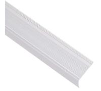 vidaXL Perfiles de peldaños Forma de L 15 uds Aluminio Plata 90 cm, cantonera para peldaños, Perfil de Seguridad para Escalera, Laminado para peldaños