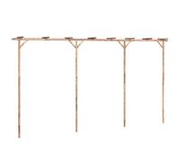 vidaXL Pérgola Cenador Jardín Arco Soporte para Plantas Marquesina Techada Glorieta Patio Terraza Exterior Estilo Granjero de Bambú