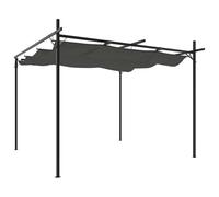 vidaXL Pérgola con Cubierta retráctil Gris Antracita 295x292x230 cm