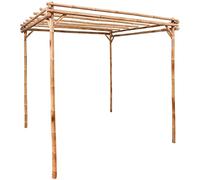 vidaXL Pérgola de Bambú Mueble de Patio Realidad Bambú Armadura de Flora Planta Bien Decorado al Patio Jardín Naural Ligero Verdor 170x170x220 cm