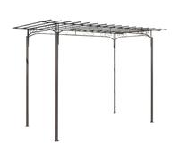 vidaXL Pérgola de Jardín Acero Marrón 215 cm Cenador Arco de Rosas Enredaderas