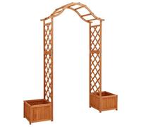 vidaXL Pérgola de jardín con Jardinera Madera Maciza de Abeto