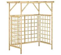 vidaXL Pérgola de jardín para 2 Cubos de Basura Madera Pino impregnada