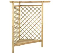 vidaXL Pérgola Esquinera con Banco Jardín Patio Terraza Exterior Entrada Paso Porche Camino Cenador Puertas 166x81x174cm Madera Pino Impregnada