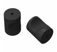 vidaXL Perillas de armario 2 pcs Negro M4 x 12 mm Hierro, Cocina, pomos cilíndricos, diseños modernos para espacios con formas únicas y soluciones de almacenamiento innovadoras