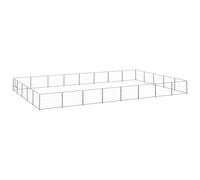 VidaXL Perrera Acero Rectangular Mediana