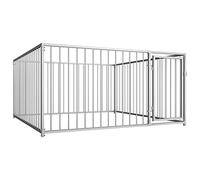 vidaXL Perrera de Exterior Animales Mascotas Perros Jaulas Cercados Casetas Casa Jardín Estructura Ejercicios Actividades Aire Libre 200x200 cm