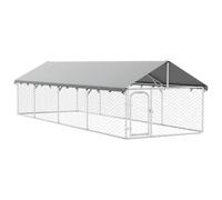 vidaXL Perrera de exterior con techo 600x200x150 cm Jaula para cachorro