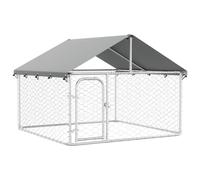 vidaXL Perrera de Exterior con tejado 200x200x150 cm